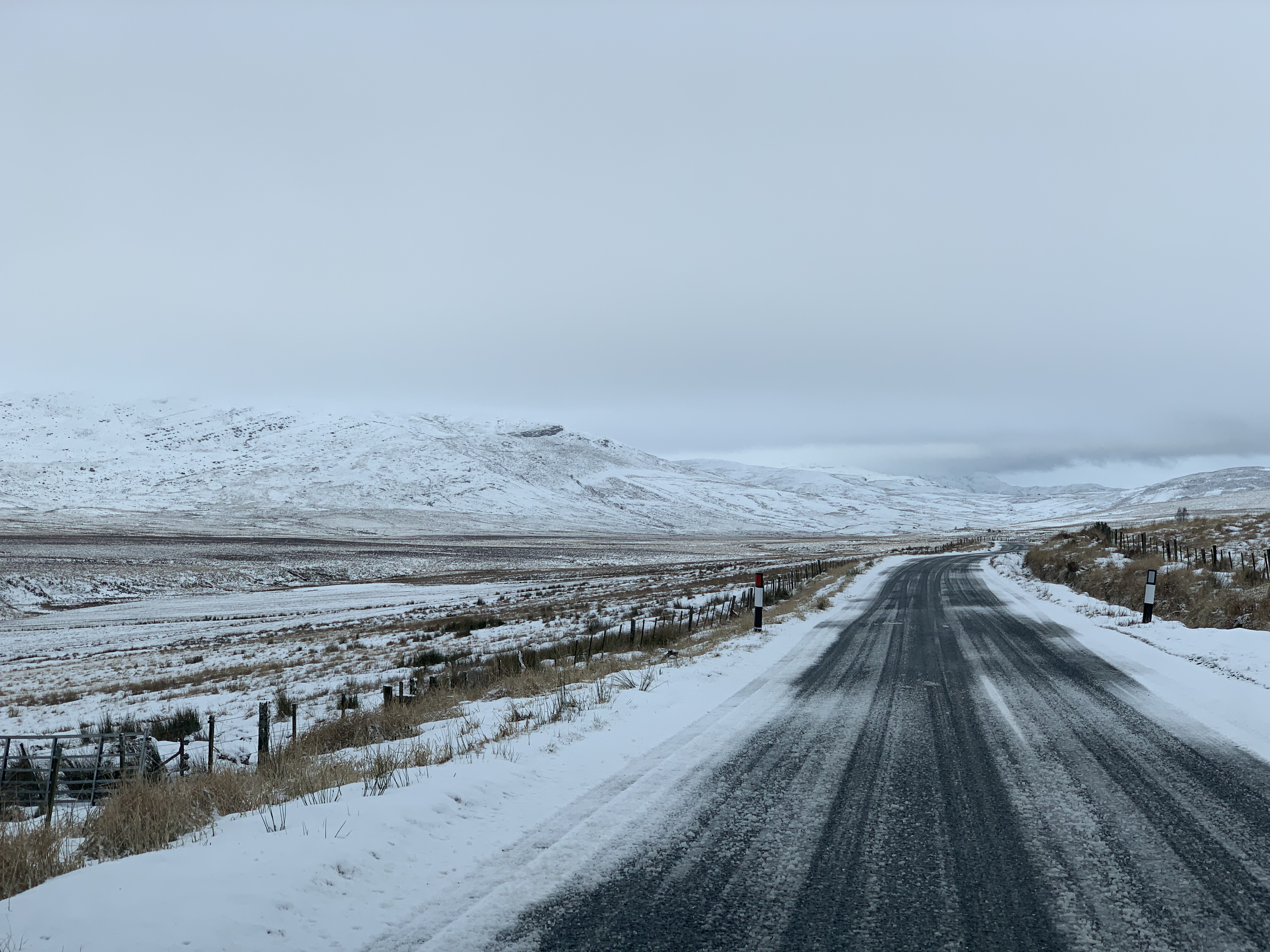 Snowy drive to the Bunker