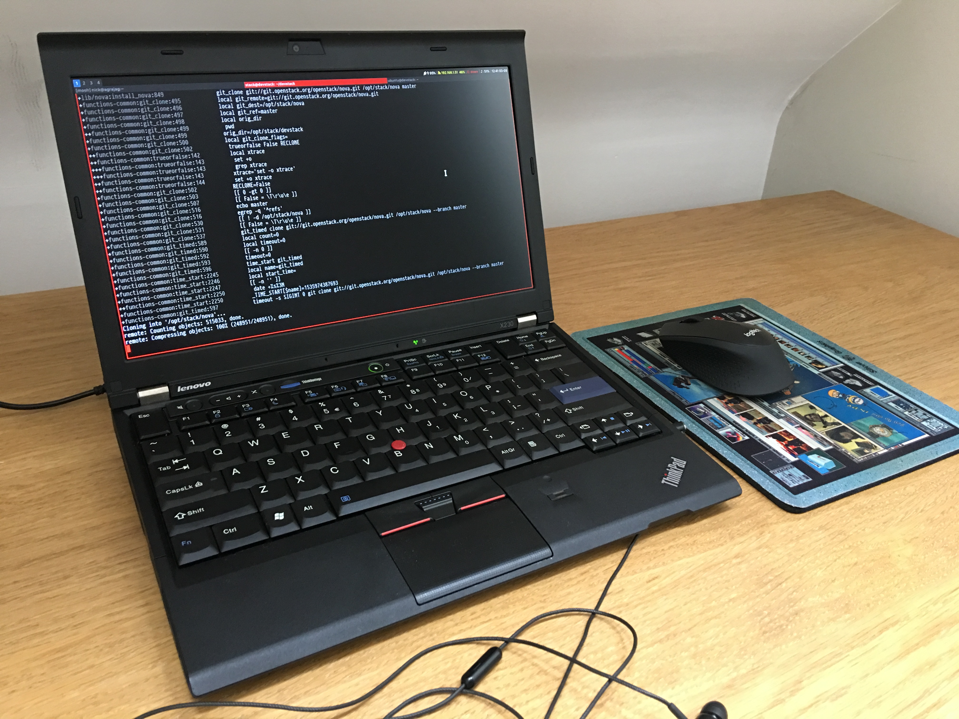 The X230 in action